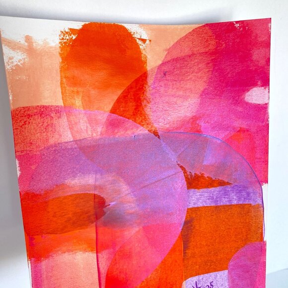 Intersectionality 2 Original Abstract Acrylic Painting 11x14in Mat Frame Ready - Picture 4 of 8